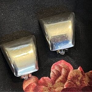 Vintage Sterling Silver Clip Earrings
